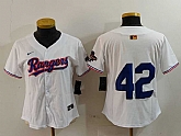 Women's Texas Rangers #42 Jackie Robinson White Cool Base Stitched Baseball Jersey,baseball caps,new era cap wholesale,wholesale hats